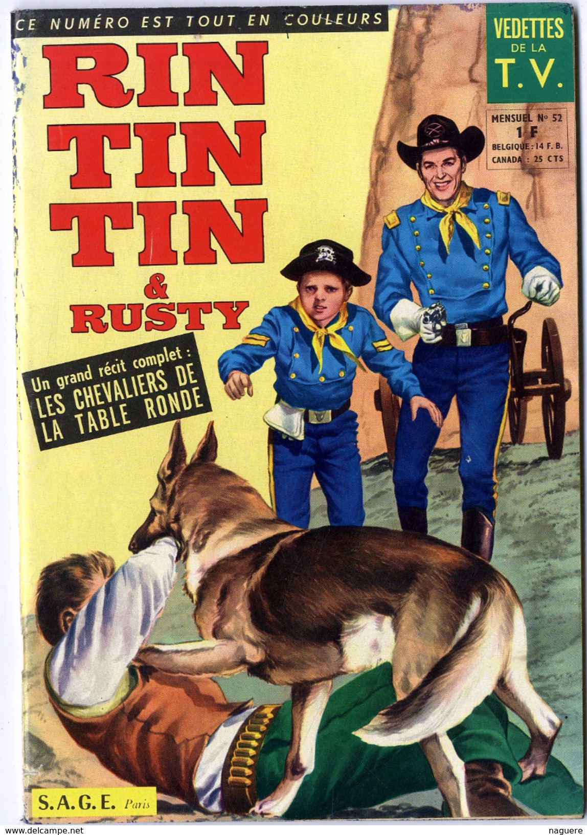 RINTINTIN & RUSTY N° 52 LES CHEVALIERS DE LA TABLE RONDE 1964 -  50 PAGES - Rintintin