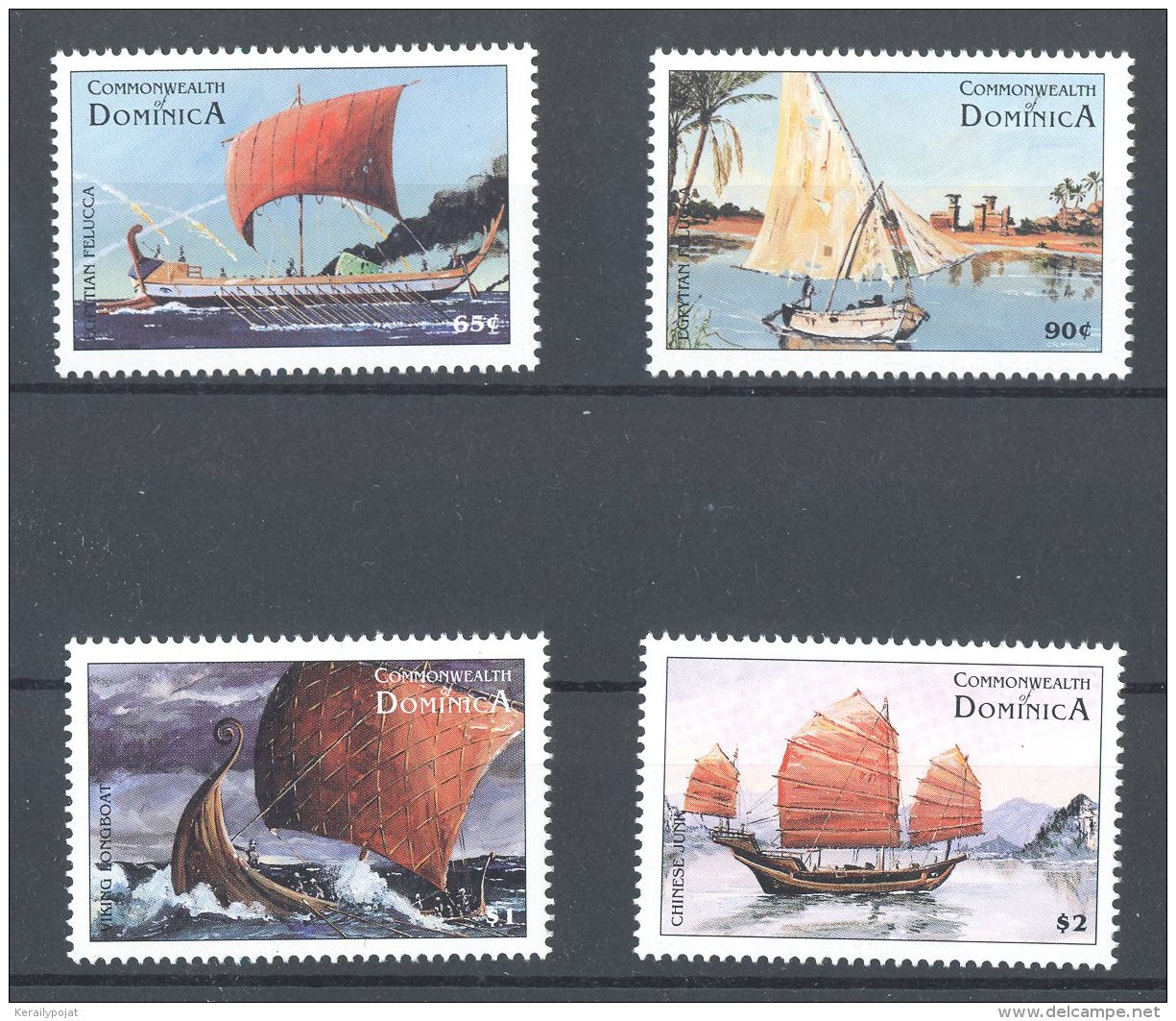 Dominica - 1998 History Of Sailing MNH__(TH-18144) - Dominique (1978-...)