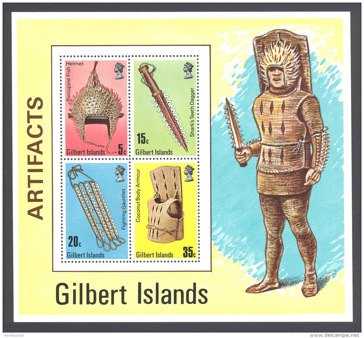 Gilbert &amp; Ellice Islands - 1976 Handicrafts Block MNH__(THB-182) - Gilbert & Ellice Islands (...-1979)