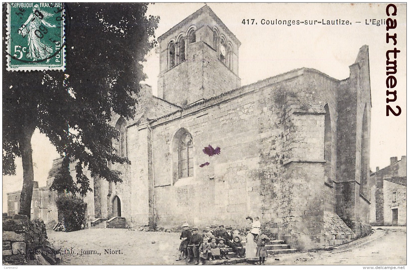 COULONGES-SUR-L'AUTIZE L'EGLISE ANIMEE 79 DEUX-SEVRES - Coulonges-sur-l'Autize