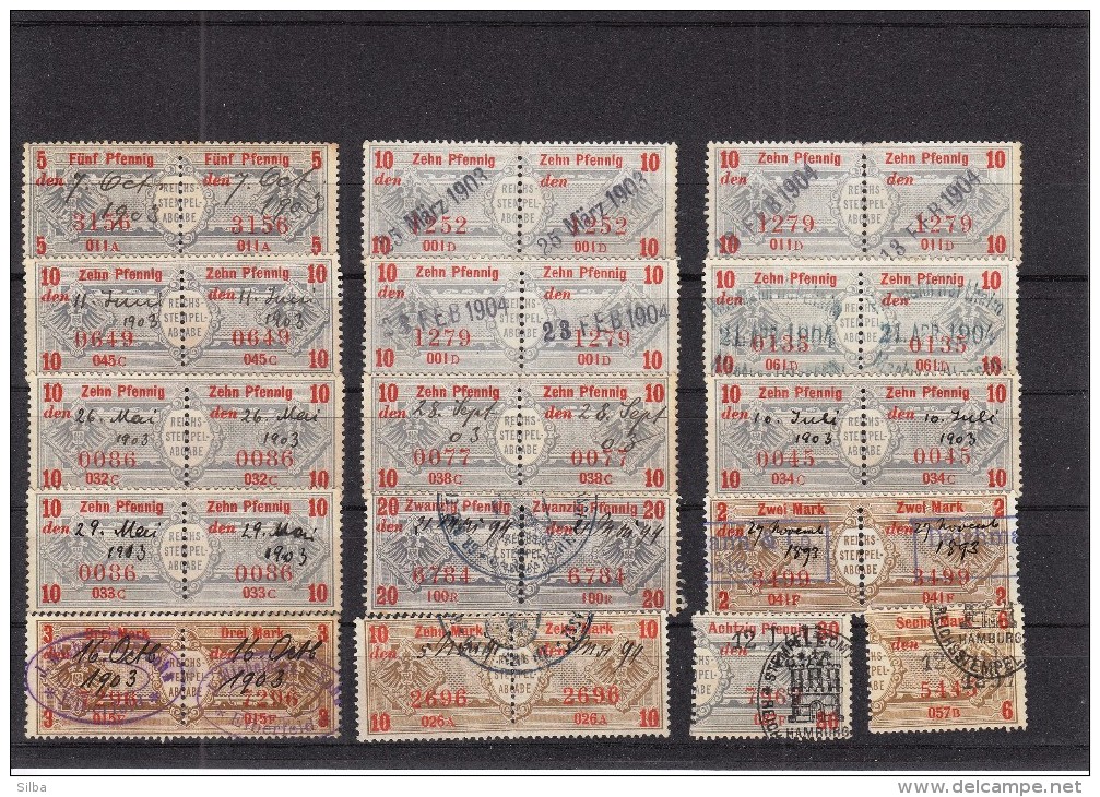 Germany / Cinderellas From The German Empire / Revenue Fiscal Tax / Postage Due Official - Autres & Non Classés