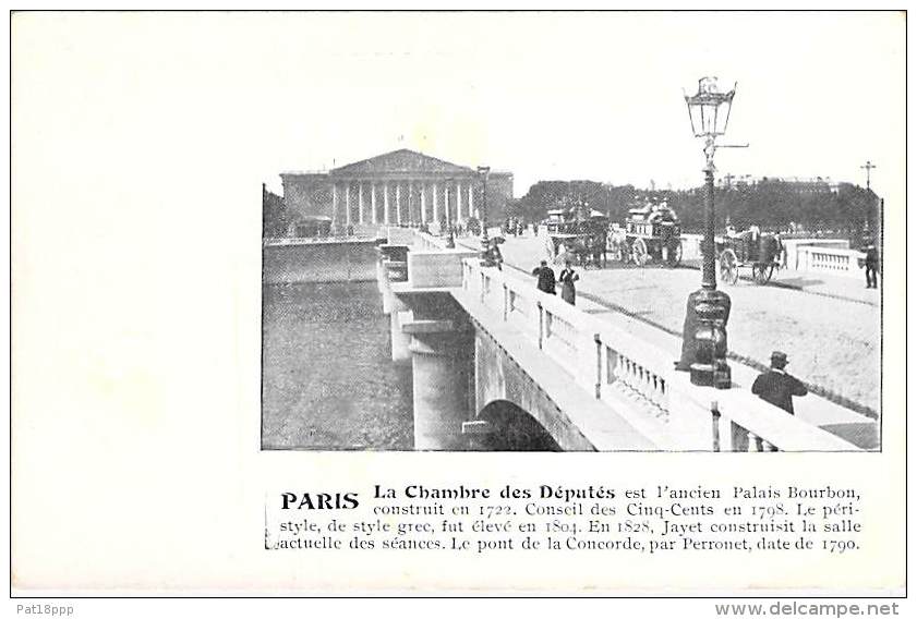 Série PARIS -  LA CHAMBRE DES DEPUTES - CPA Précurseur ( Avec Présentation De Chaque Site ) - Seine - Lots, Séries, Collections
