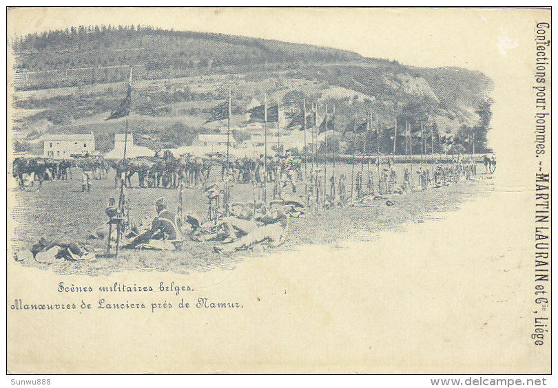 Scènes Militaires Belges - Manoeuvres De Lanciers Près De Namur (collections Pour Hommes Martin Laurain) "animée" - Namur