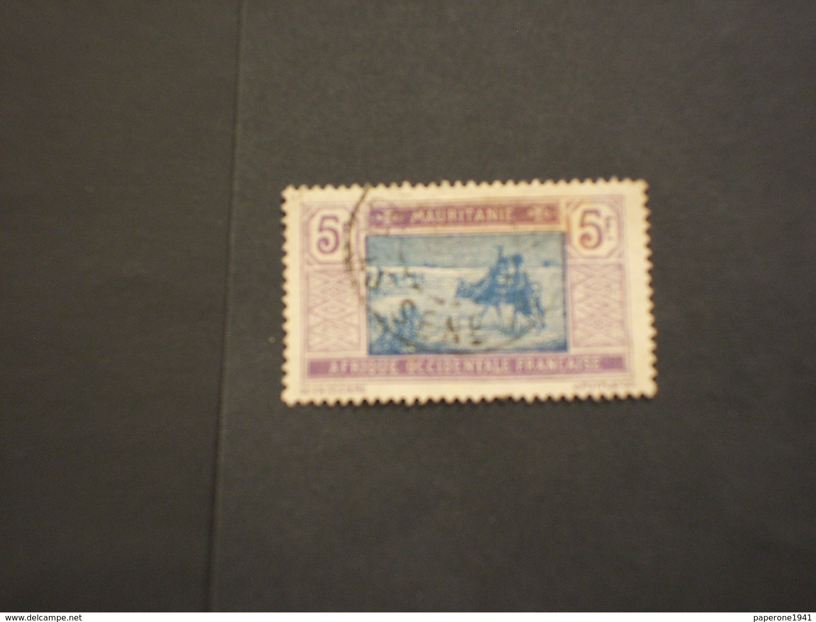 MAURITANIE - 1913/9 VEDUTE  5 F.  - TIMBRATO/USED - Used Stamps