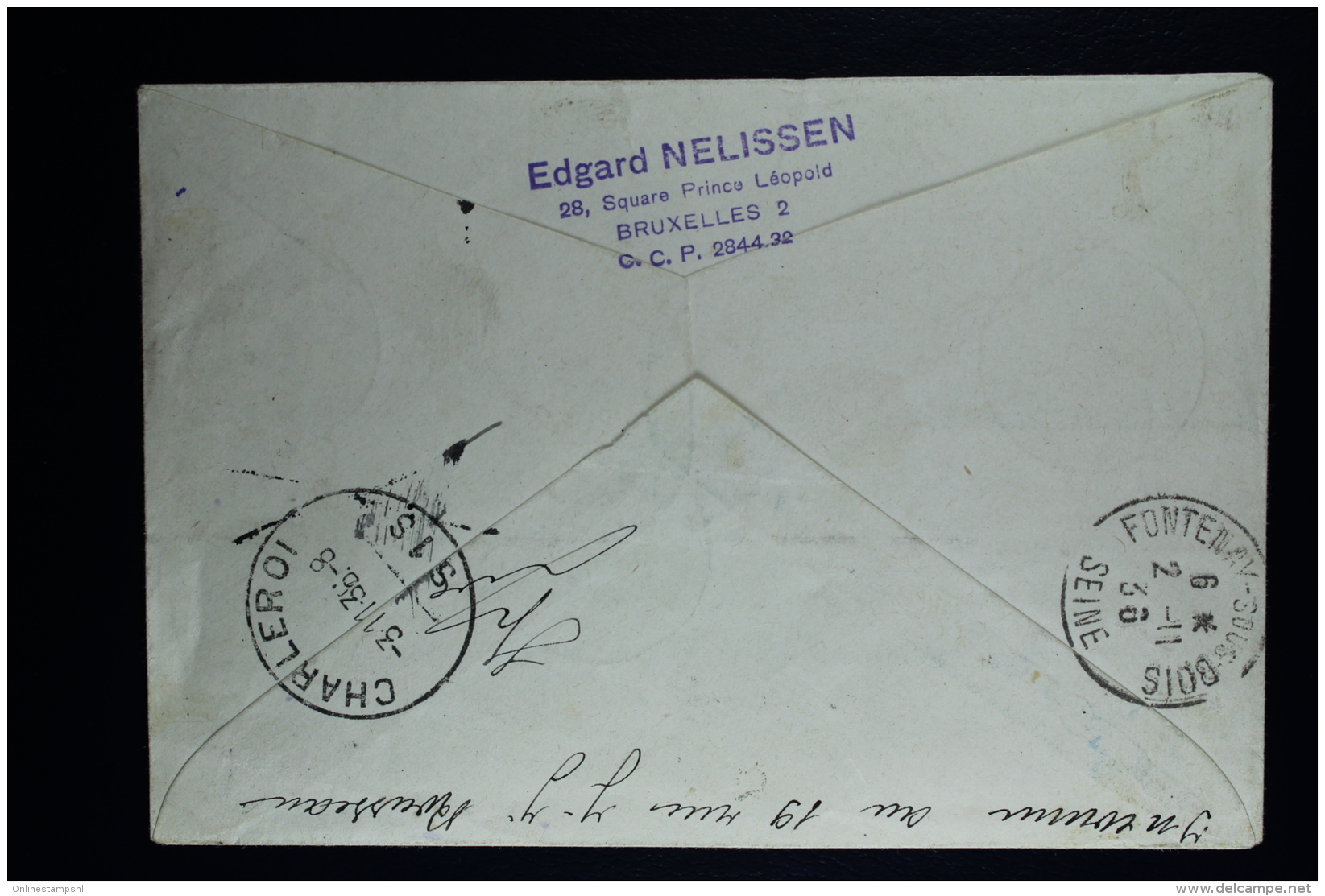 Belgium Return Cover  Aero Exposition Charleroi  Brussels Vv 1936  OPB 437 - Other & Unclassified