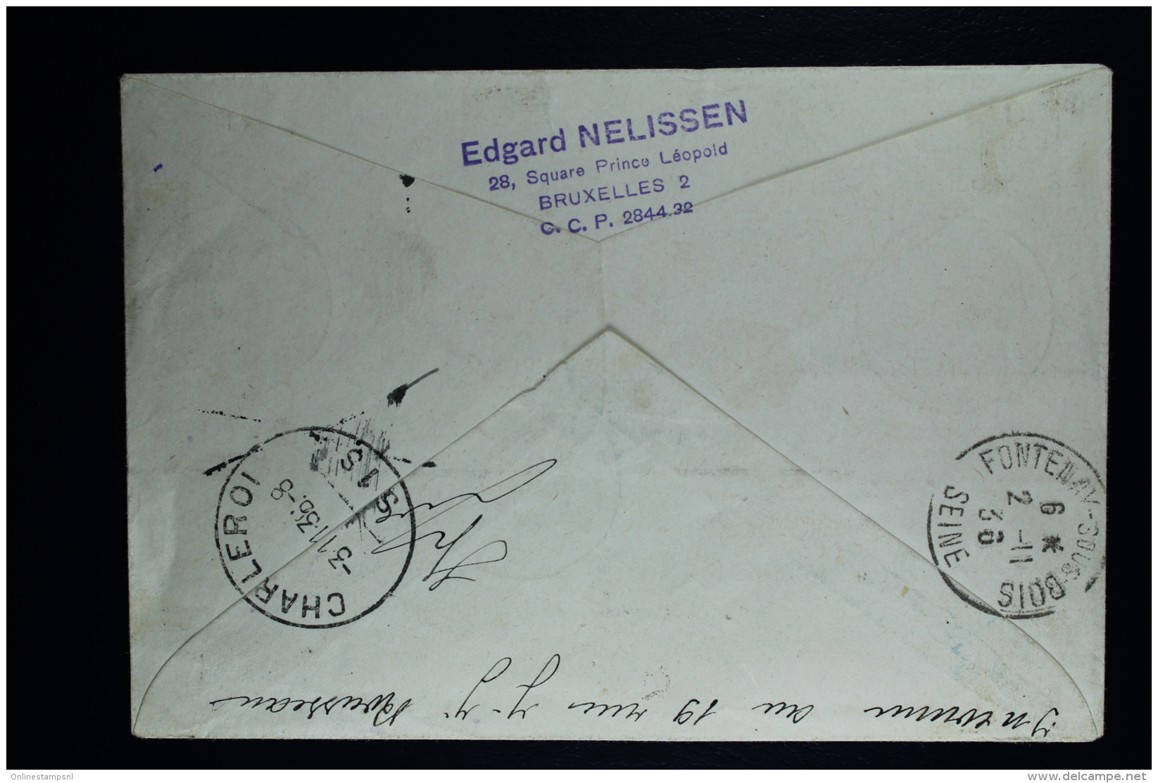 Belgium Return Cover  Aero Exposition Charleroi  Brussels Vv 1936  OPB 437 - Altri & Non Classificati