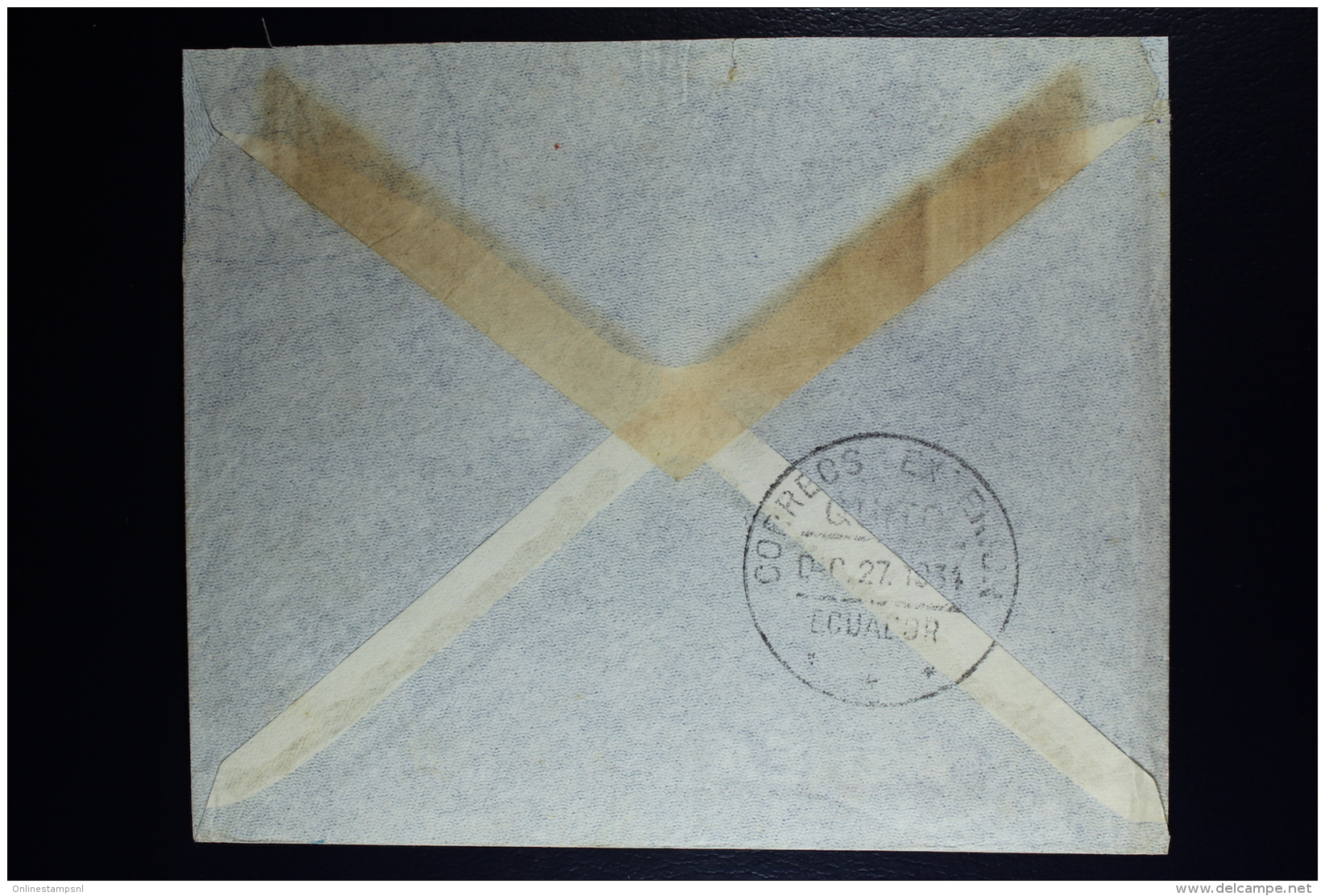 Belgium Airmail Cover Antwerp To Quito Equador 1934 OPB 323 + 285 + 389 - Other & Unclassified