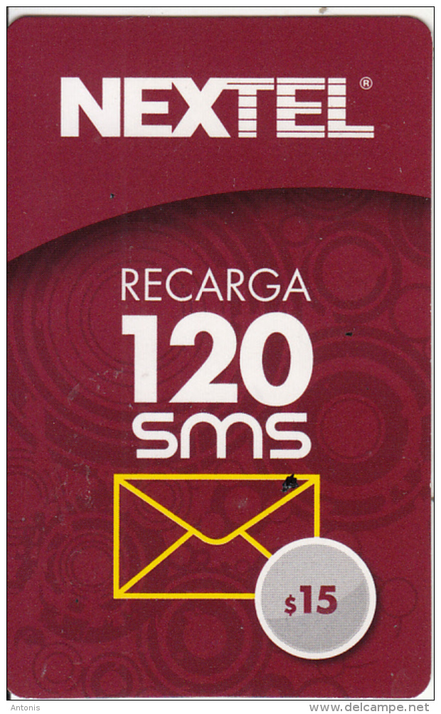 ARGENTINA - Nextel Prepaid Card $15(120 Sms), Exp.date 31/12/12, Used - Argentinien