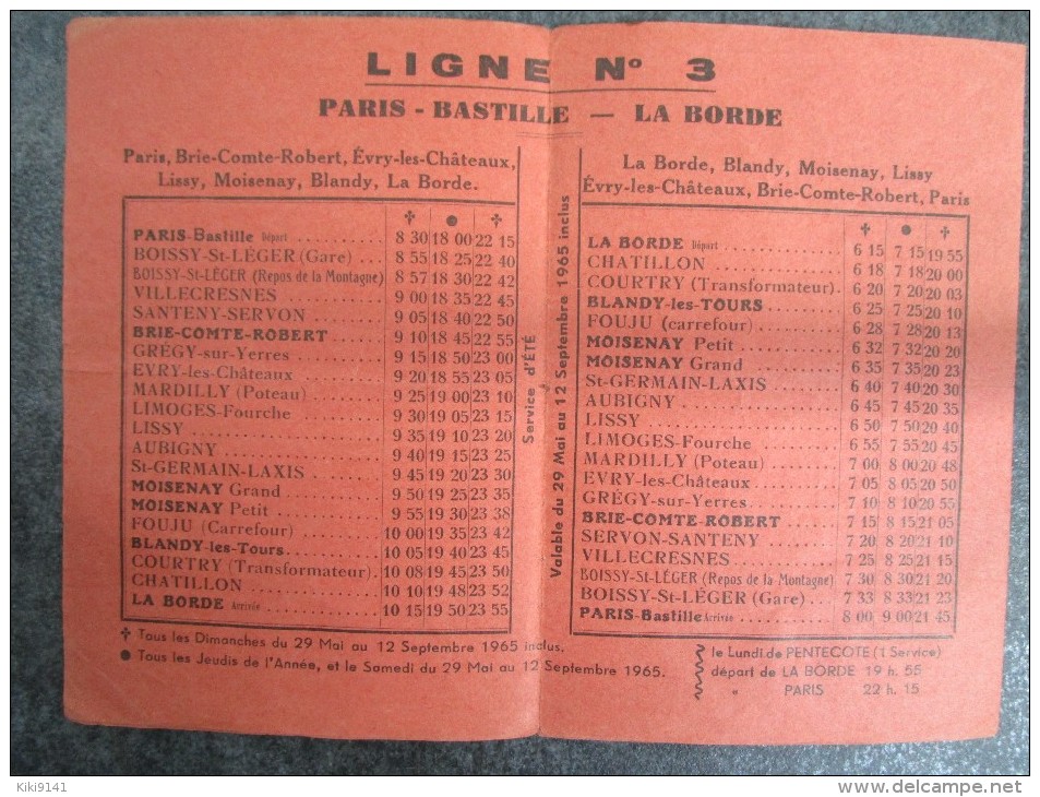 Lignes Nos 1-2-3-4 Au 1er Janvier 1965 - Les Cars "HARLE & CHOLLET" à LA CHAPELLE-GAUTHIER - Europe