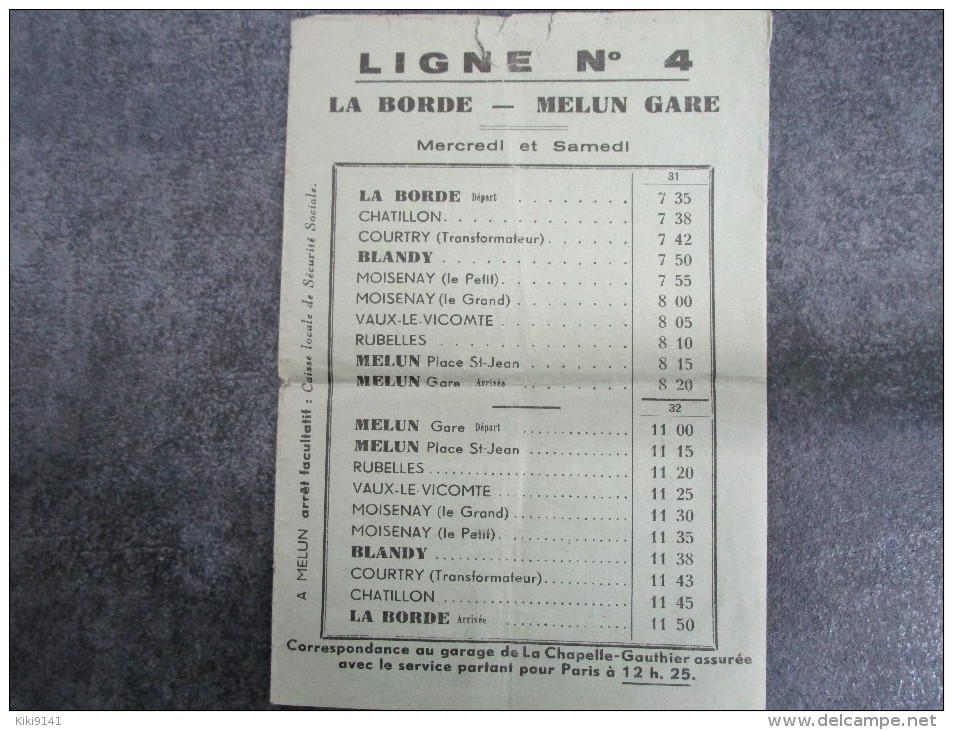 Lignes Nos 1-2-3-4 Au 1er Janvier 1966 - Les Cars "HARLE & CHOLLET" à LA CHAPELLE-GAUTHIER - Europe
