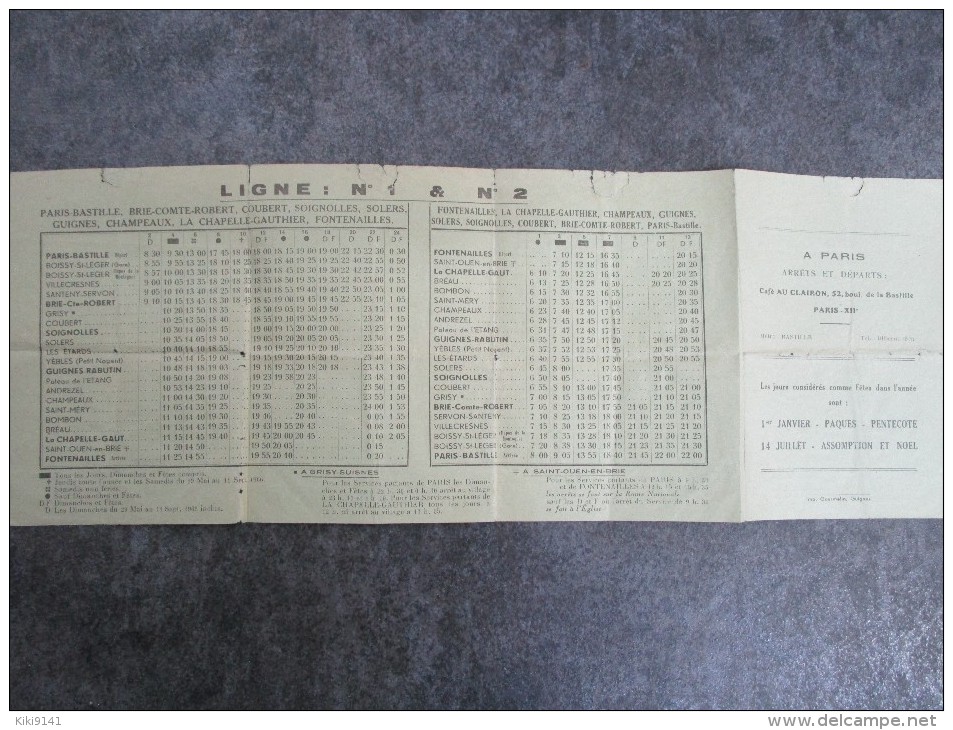 Lignes Nos 1-2-3-4 Au 1er Janvier 1966 - Les Cars "HARLE & CHOLLET" à LA CHAPELLE-GAUTHIER - Europe