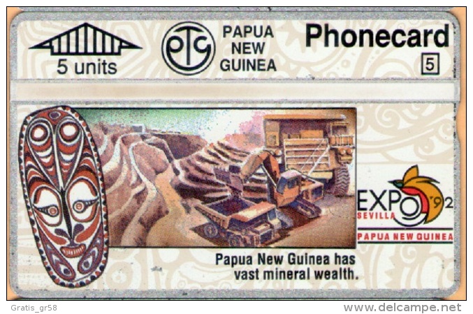 PAPUA NEW GUINEA - PNG 013a Expo '92-Mineral Wealth, CN:209A, 450ex, Mint As Scan - Papua-Neuguinea