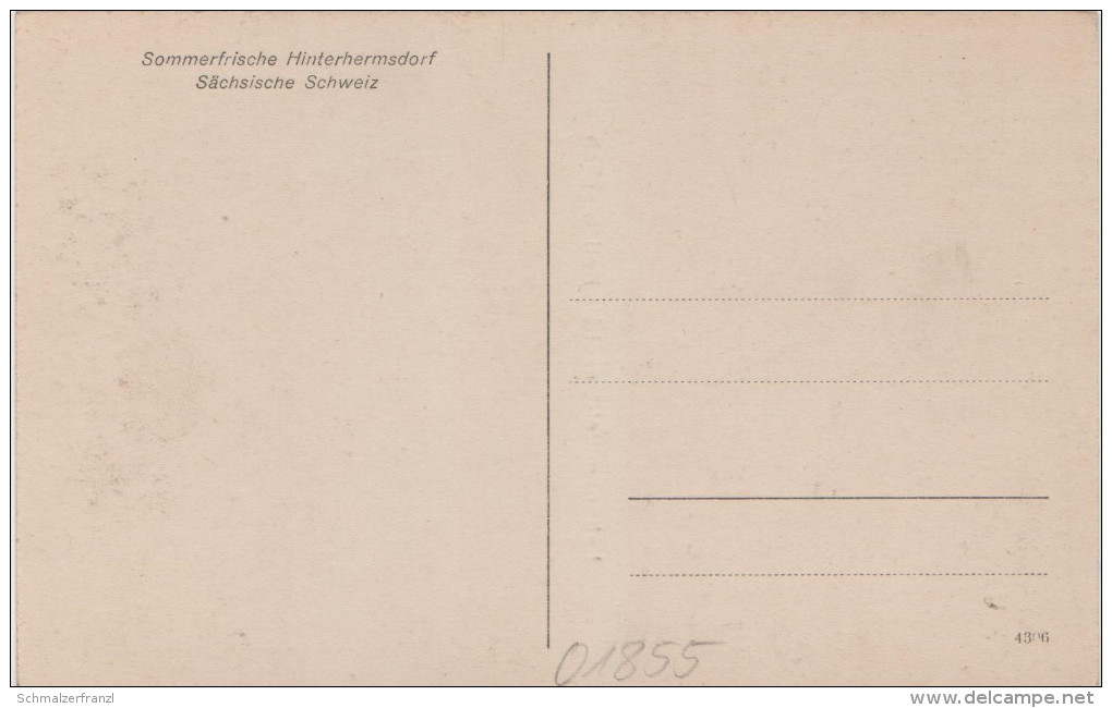 AK Sächsische Schweiz Hinterhermsdorf Lebensmittel Geschäft Steglich Gasthof Erbgericht ? Bei Schandau Sebnitz Saupsdorf - Hinterhermsdorf