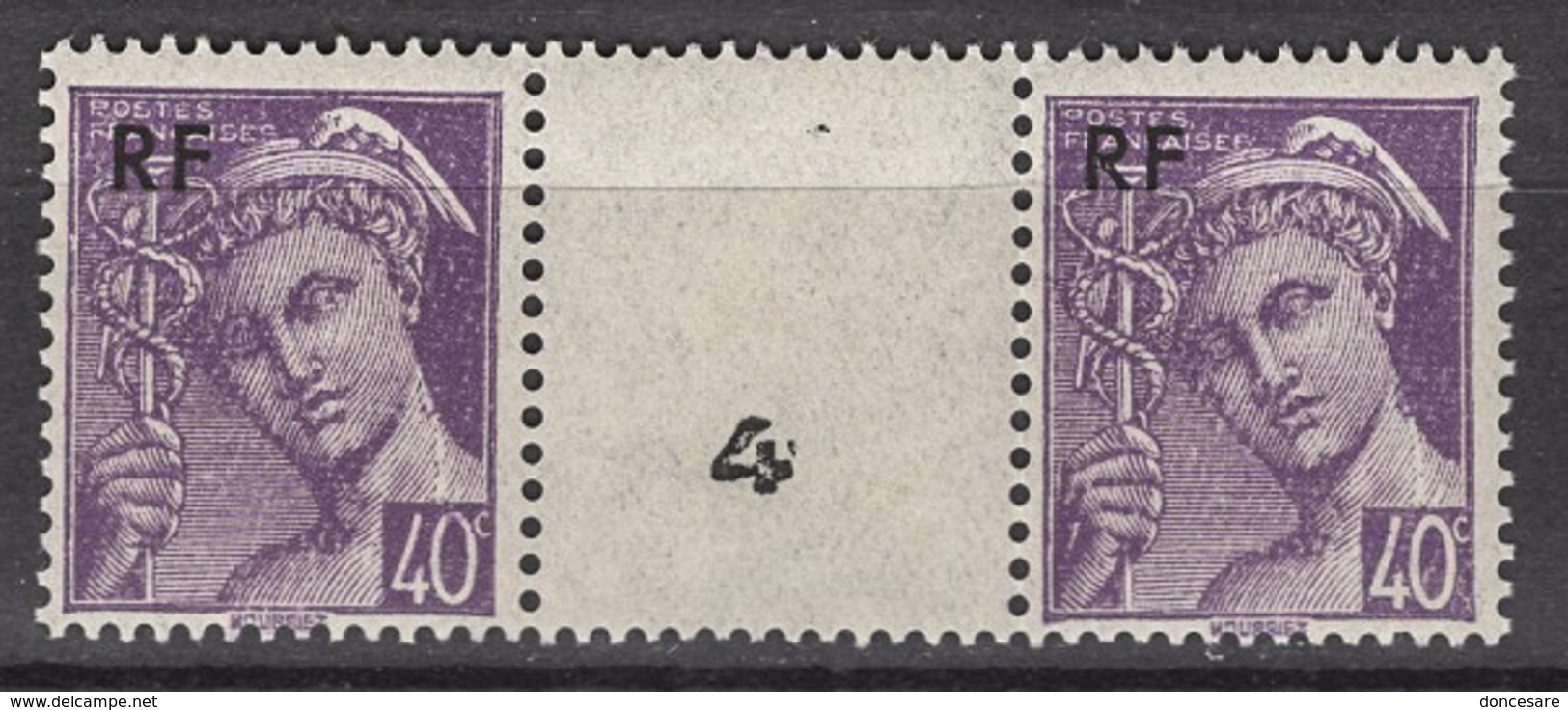 FRANCE 1944 - PAIRE Y.T. N° 659  - NEUFS** B7 - Nuovi