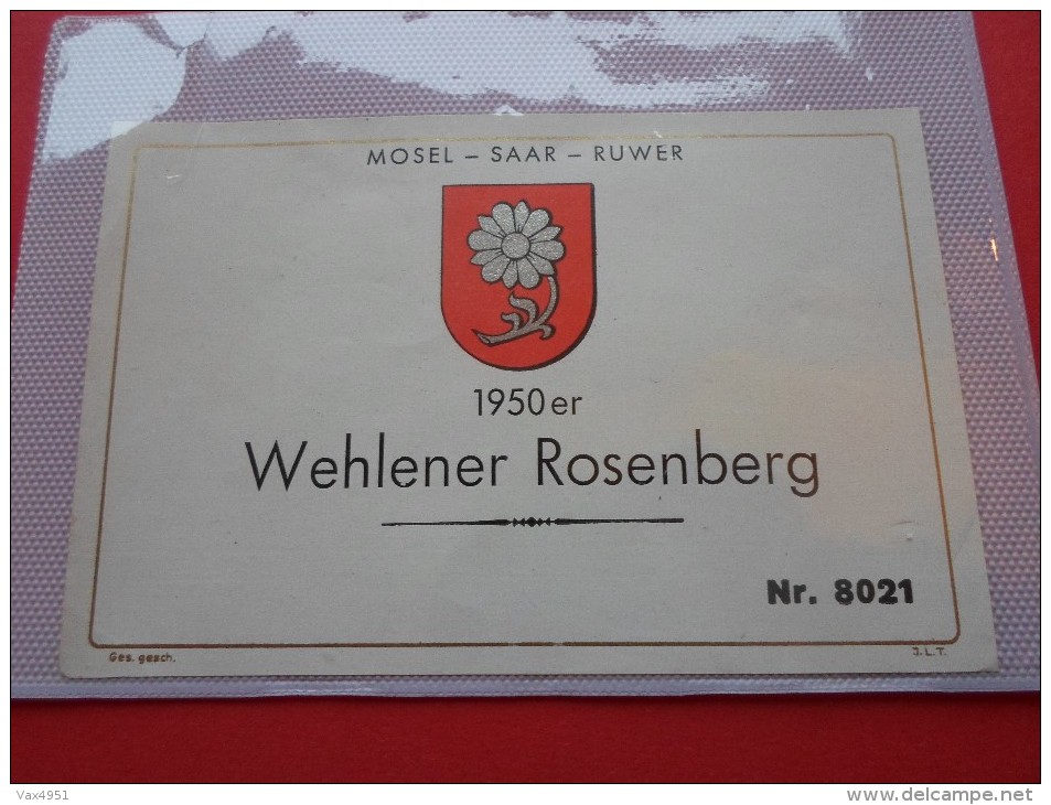 ETIQUETTES VINS MOSEL SAAR RUWER  1950 ER   *****    A    SAISIR  **** - Collections & Sets