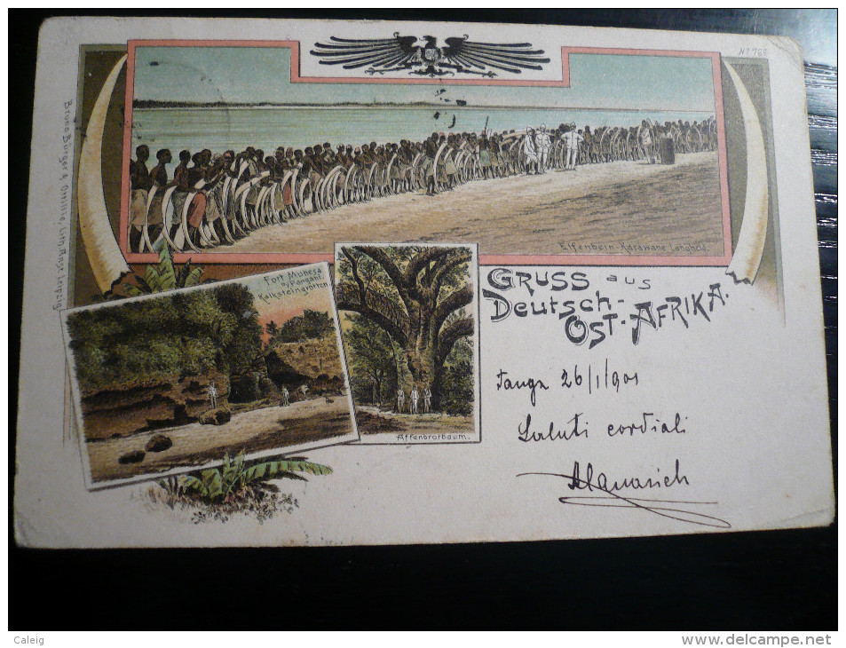 - DOA Gruss Deutsch Ost-Afrika - Tanga 26.01.1901 To Rare Cherso Island Destination - Altri & Non Classificati
