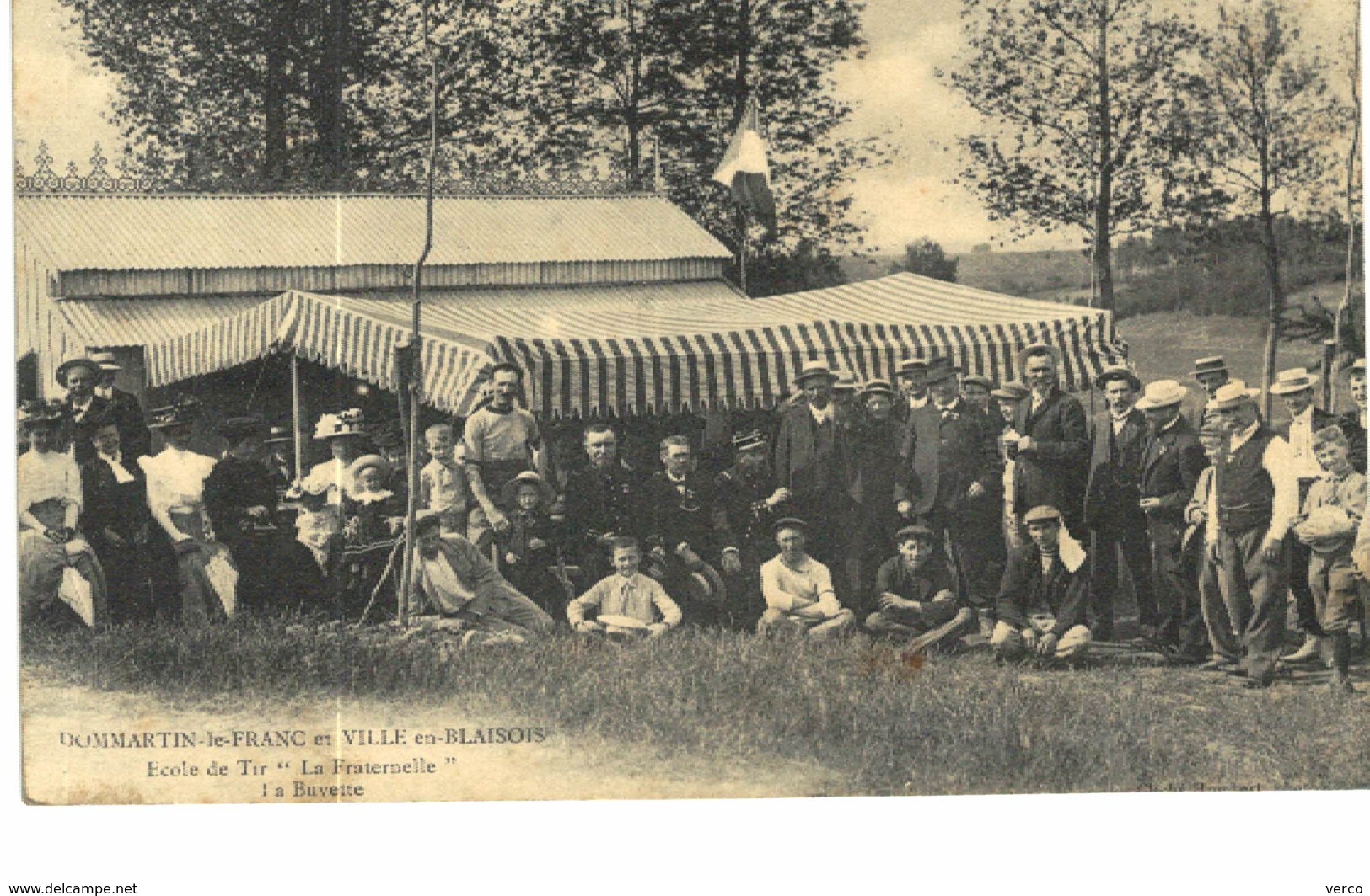 Carte Postale Ancienne De DOMMARTIN LE FRANC Et VILLE En BLAISOIS-Ecole De Tir "La Fraternelle" - Autres & Non Classés