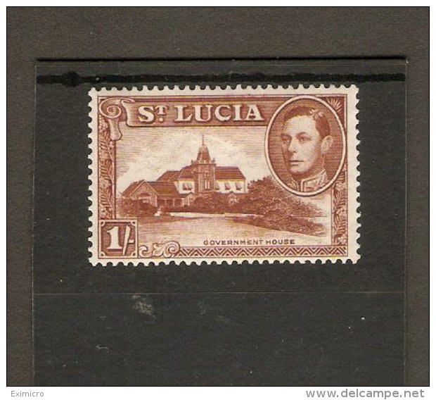 ST LUCIA 1938 1s SG 135 PERF 13½ MOUNTED MINT Cat £4 - Ste Lucie (...-1978)