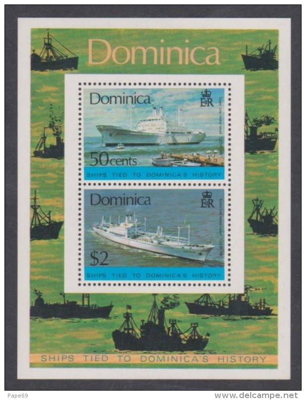 Dominique BF N° 32 XX  Histoire De La Marine, Le Bloc, Sans Charnière, TB - Dominica (...-1978)