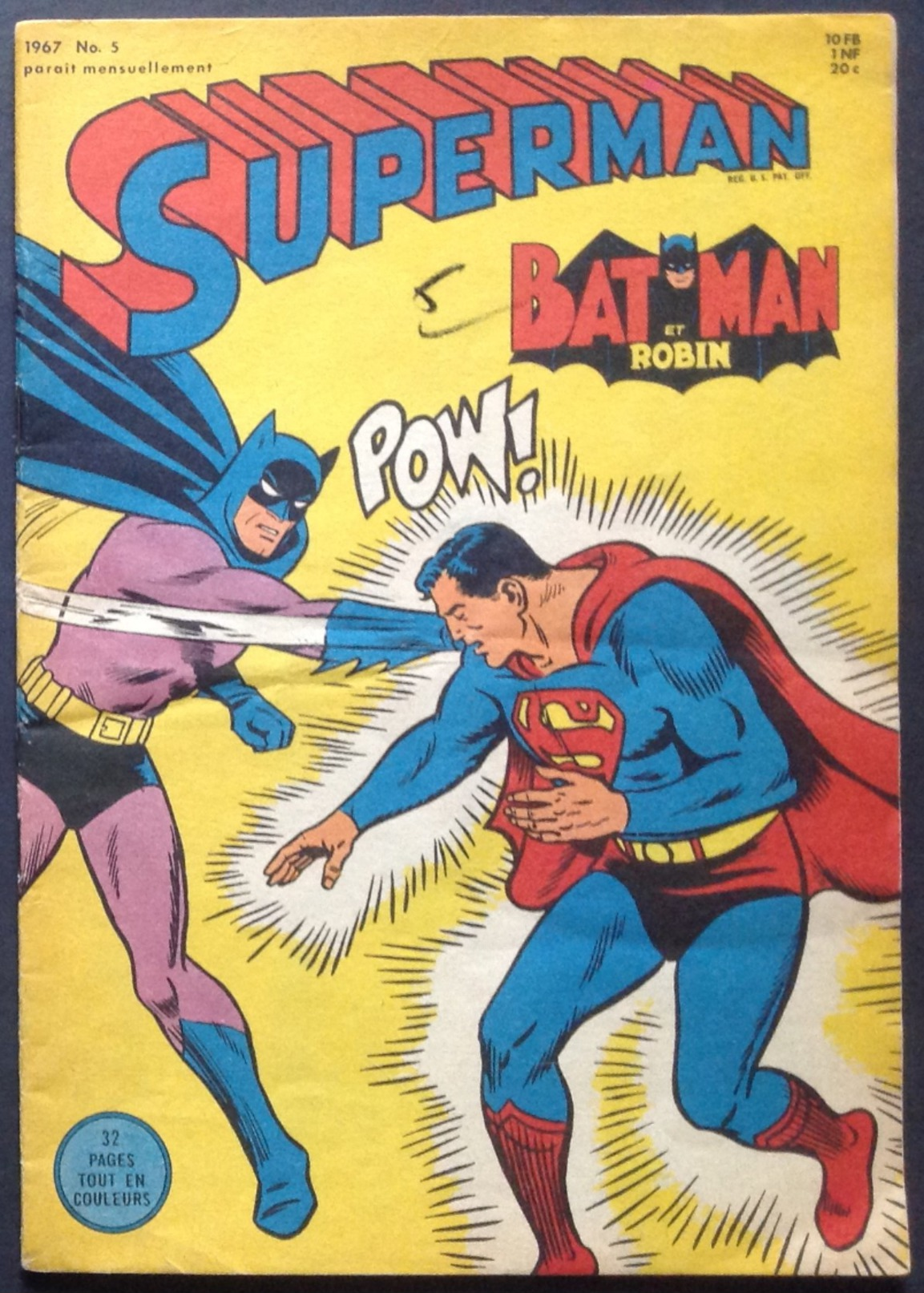 No PAYPAL !! : SUPERMAN Robin Et Batman 5 Jeu Identités Secrètes , SuperBoy...Éo 1967 (2ème Série) Interpresse Bruxelles - Superman