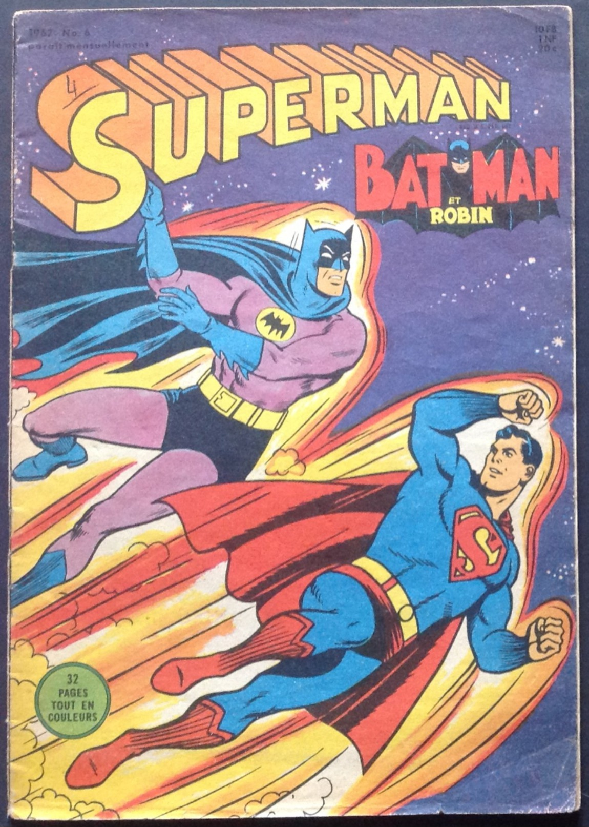 No PAYPAL !! : SUPERMAN Robin Et Batman 6 Supergirl De Krypton , SuperBoy...Éo 1967 (2ème Série) Interpresse Bruxelles - Superman