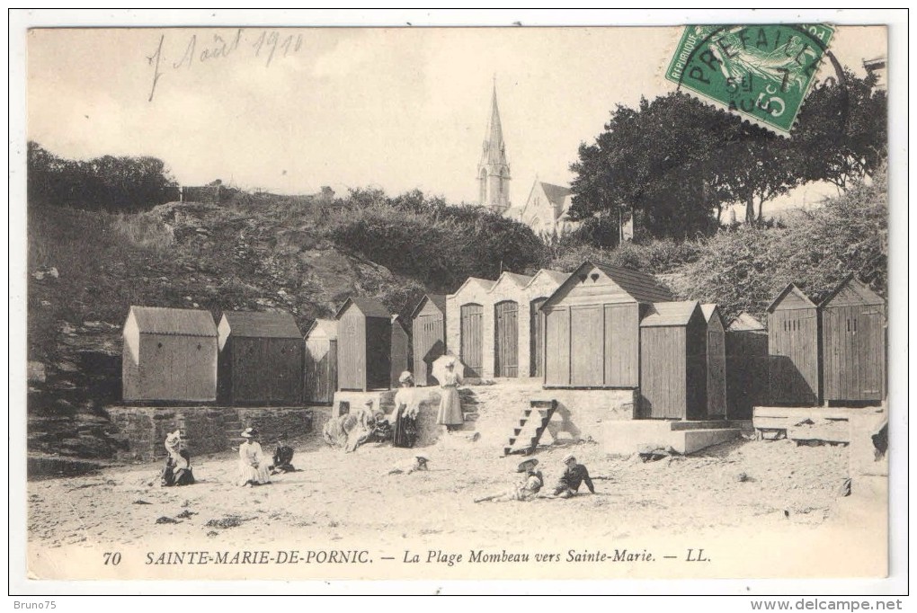 44 - SAINTE-MARIE-DE-PORNIC - La Plage Mombeau Vers Sainte-Marie - LL 70 - 1910 - Pornic