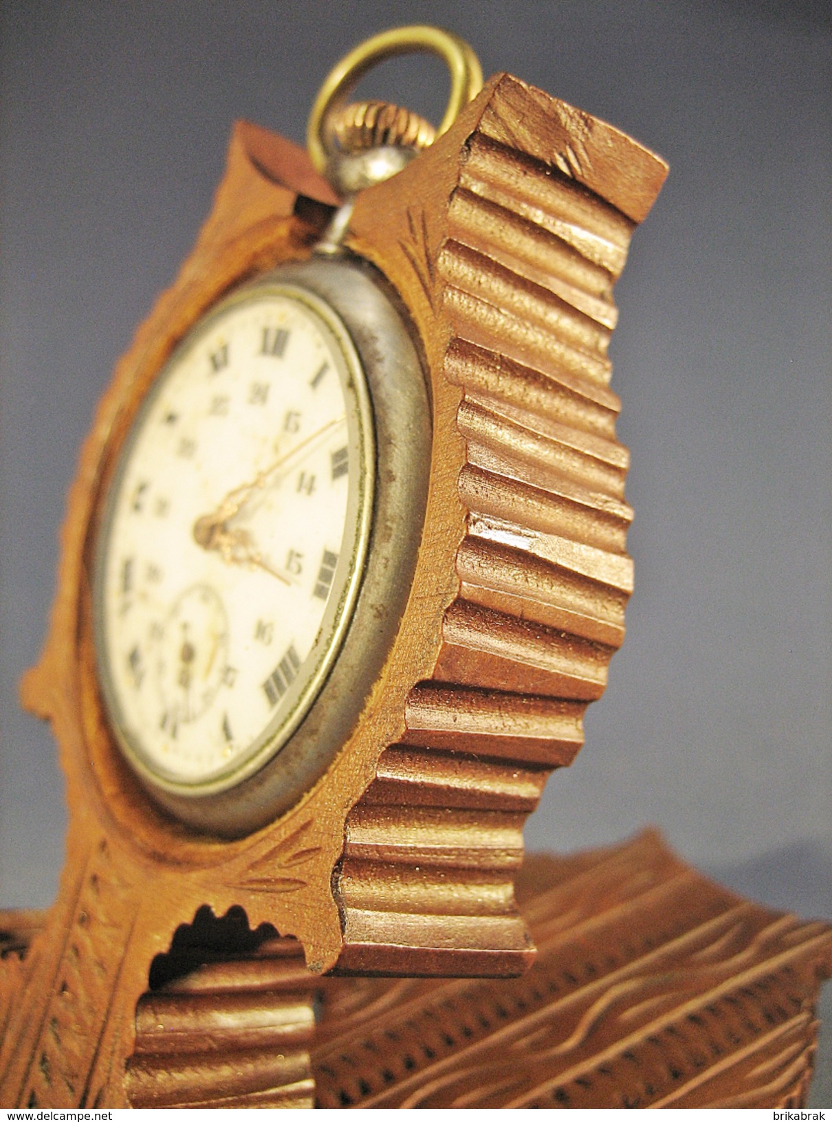 * PORTE MONTRE A GOUSSET SOUVENIR DE DREUX # Horlogerie Sculpture Art populaire