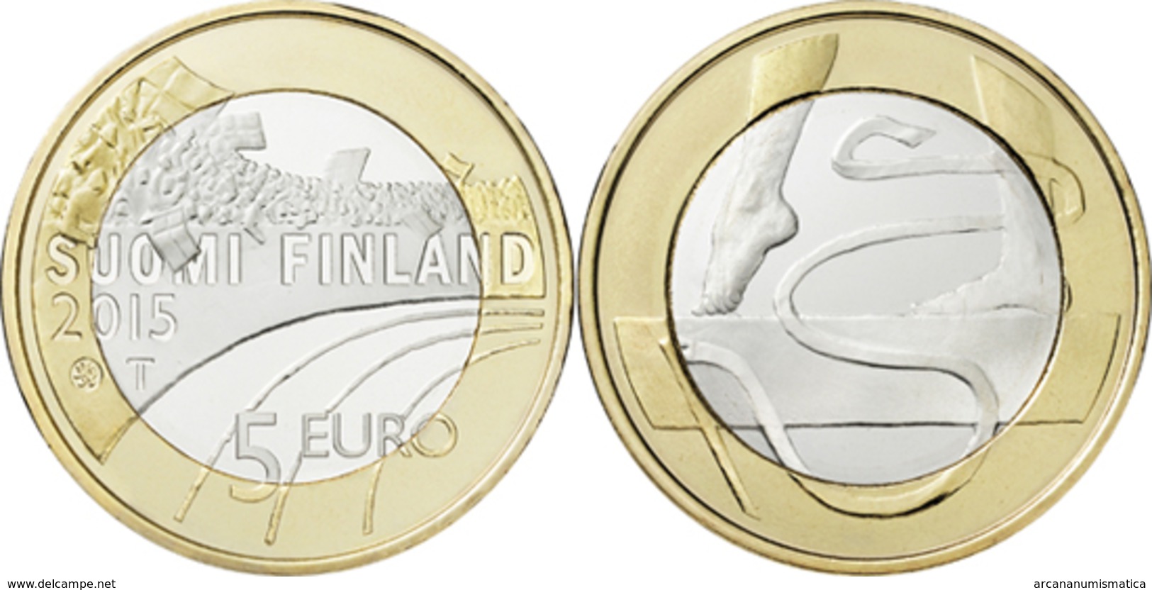 FINLANDIA / FINLAND  5&euro;  2.015  2015  BIMETALICA  SC/UNC   "GYMNASIA"   T-DL-11.892 - Finlandía