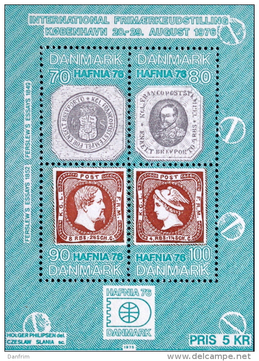 Denmark 1975 Hafnia 76 MiNr.580-83  Block 1 MNH (**)Cz.Slania  ( Lot Ks 304 ) - Unused Stamps