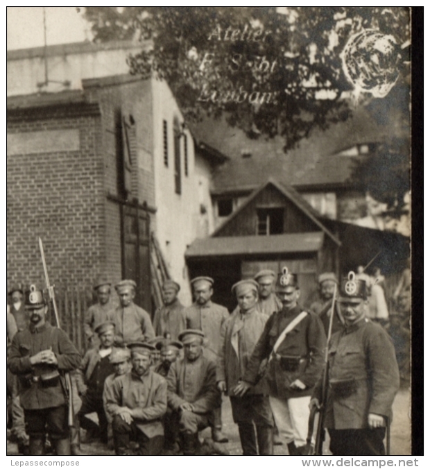 TOP - LAUBAN POLOGNE - VUE INEDITE DU CAMP DE PRISONNIERS DE GUERRE ET SOLDATS RUSSES EN 1914 - Guerre 1914-18