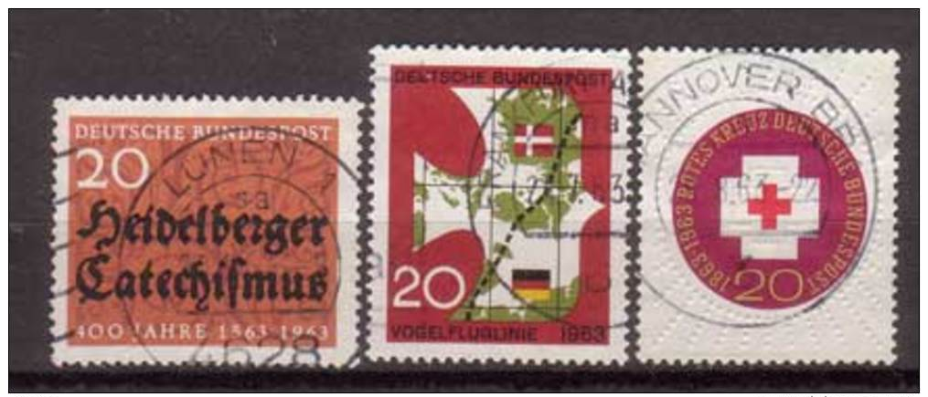 BRD , 1963 , Mi.Nr. 396 / 399 / 400 O - Gebraucht