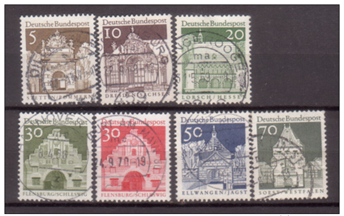 BRD , 1966 , Mi.Nr. 489 - 493 / 495 / 497 O - Gebraucht