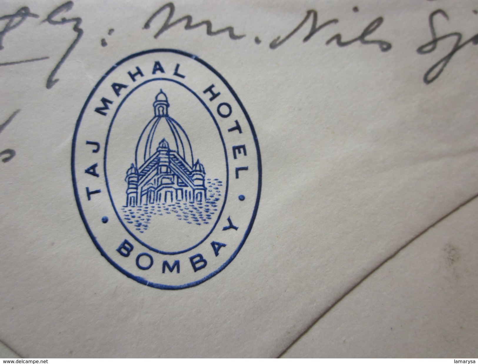 1928 Hôtel Taj-Mahal Bombay Grande-Bretagne(ex-colonie Protectorat)Inde India Entier Postaux Georges V --Stockholm Suède - 1911-35 King George V