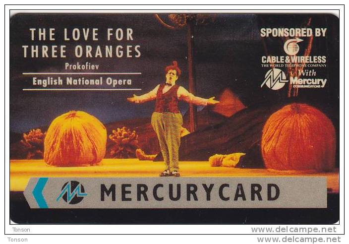 Mercury, MER146, The Love Of Three Oranges, 2 Scans  CN : 20MERA - Mercury Communications & Paytelco