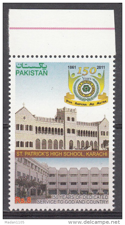 PAKISTAN, 2011, 150 Years, St Patrick's (Patrick) High School, Karachi,, 1v    MNH(**) - Pakistan