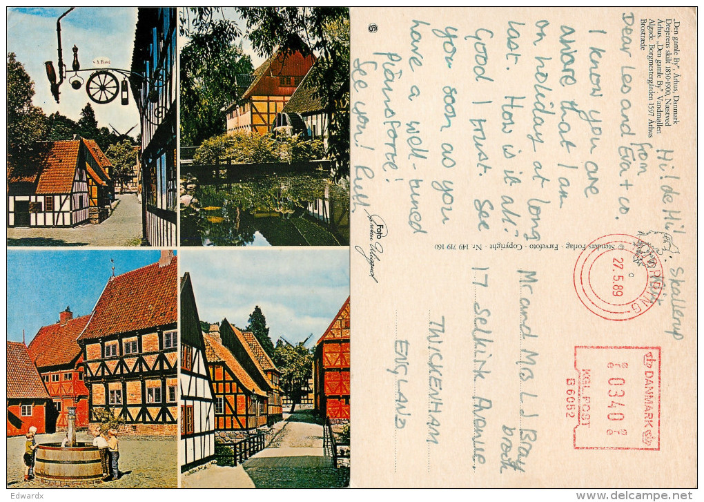 Aarhus, Denmark Postcard Posted 1989 Meter - Denmark