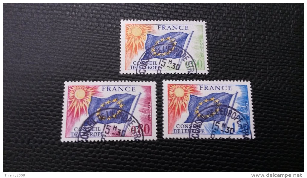 Timbres De Service N° 46 à 48 Avec Oblitèration Du Conseil De L'Europe  TTB - Used