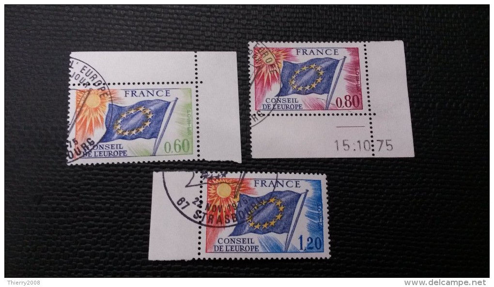 Timbres De Service N° 46 à 48 Avec Oblitèration Du Conseil De L'Europe  TTB - Used