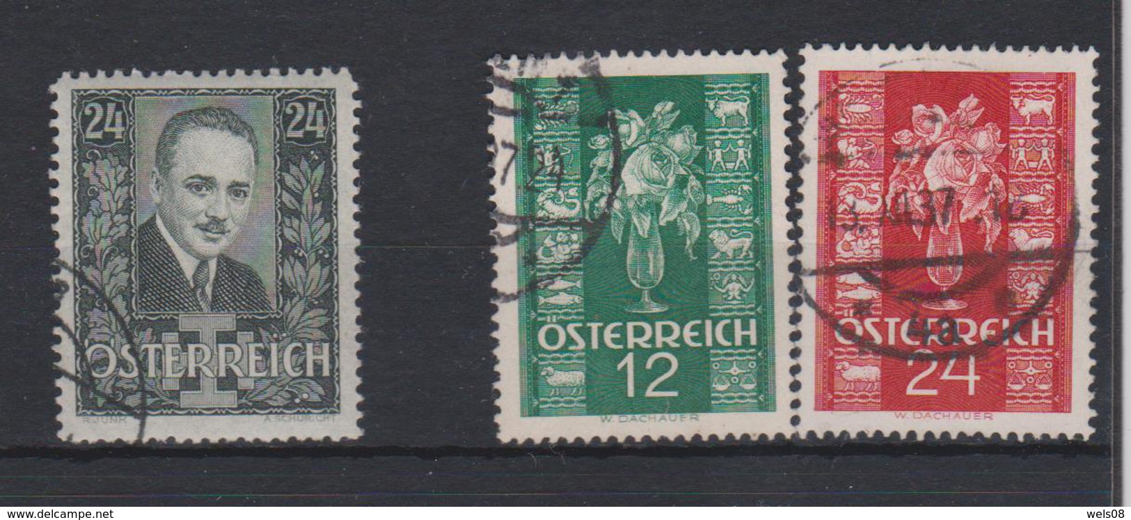 Österreich 1935/7: "Dollfuß + Glückwunschmarken" Gestempelt (siehe Foto) - Used Stamps