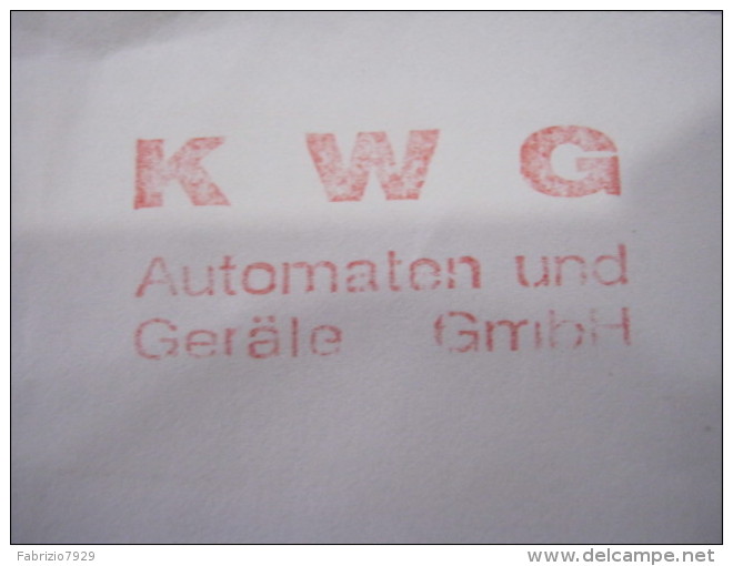 AM4 METER STAMP AFFR. MECCANICA - 1989 DEUTSCHE GERMANIA KWG AUTOMATEN UND GERALE DISTRIBUZIONE AUTOMATICA - Altri & Non Classificati