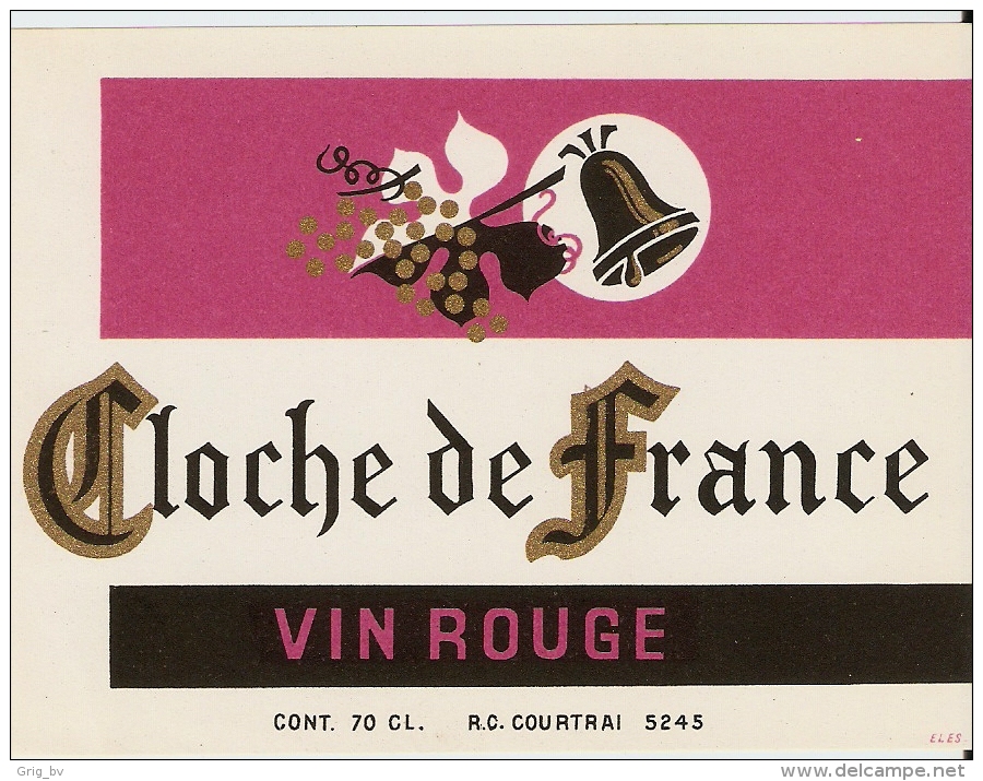 CLOCHE DE FRANCE VIN ROUGE - Autres & Non Classés