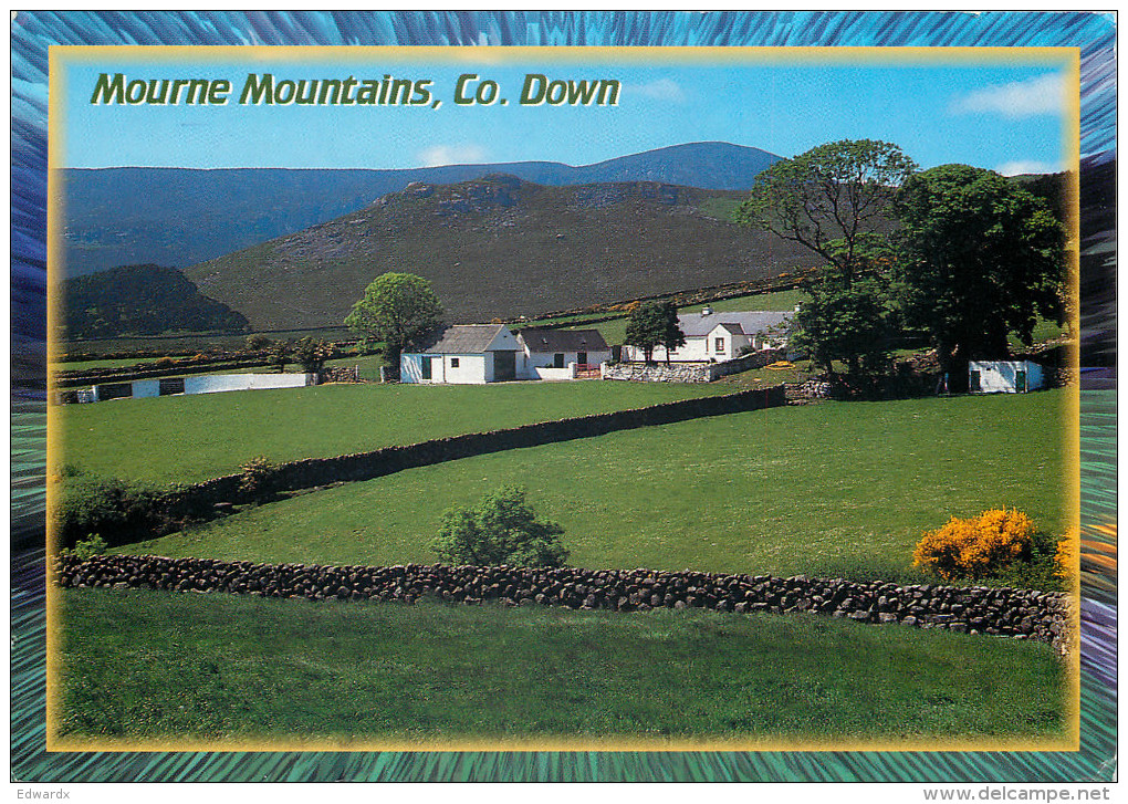 Mourne Mountains, Down, Northern Ireland Postcard Posted 1997 Stamp - Down