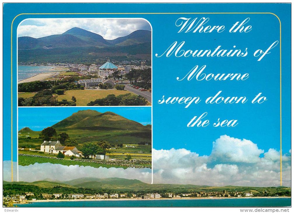 Mourne Mountains, Down, Northern Ireland Postcard Posted 2008 Stamp - Down