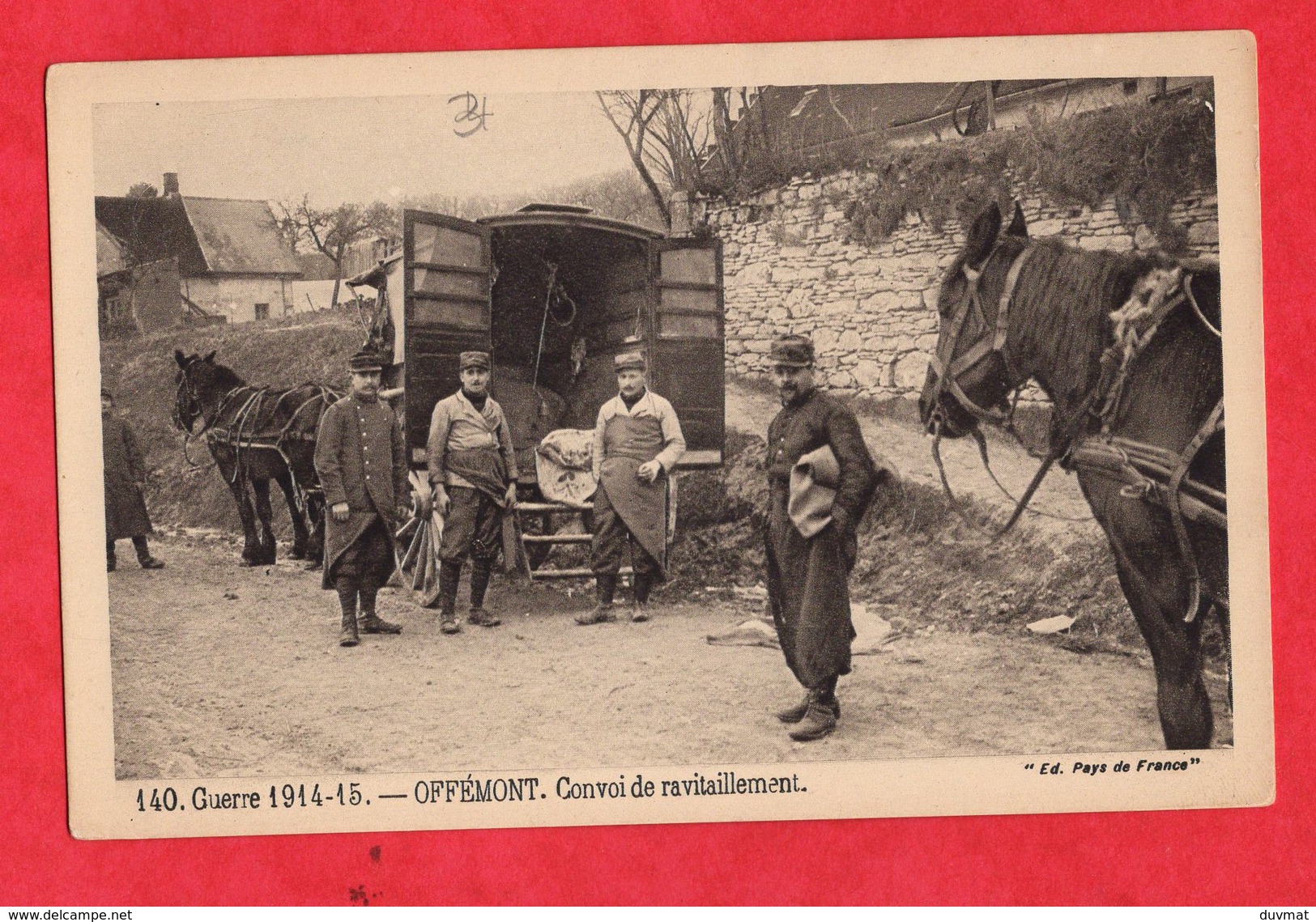 90 Territoire De Belfort Offemont Convoi De Ravitaillement  Guerre 14 18 Militaire - Offemont