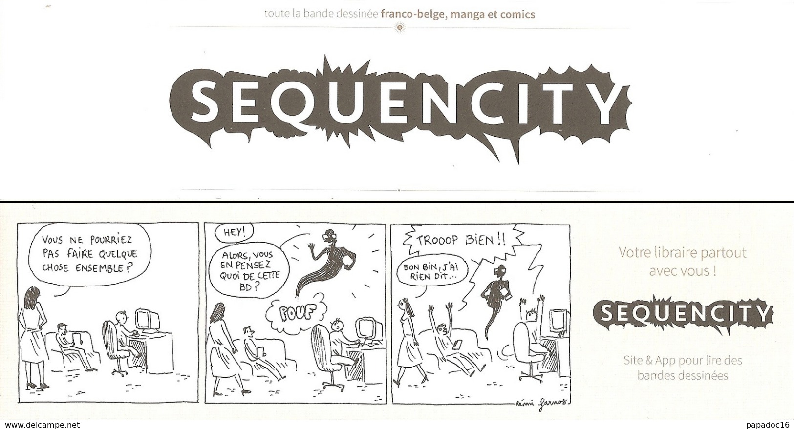 BD - Marque-page - Sequencity - Ill. Rémi Farnos - Lesezeichen