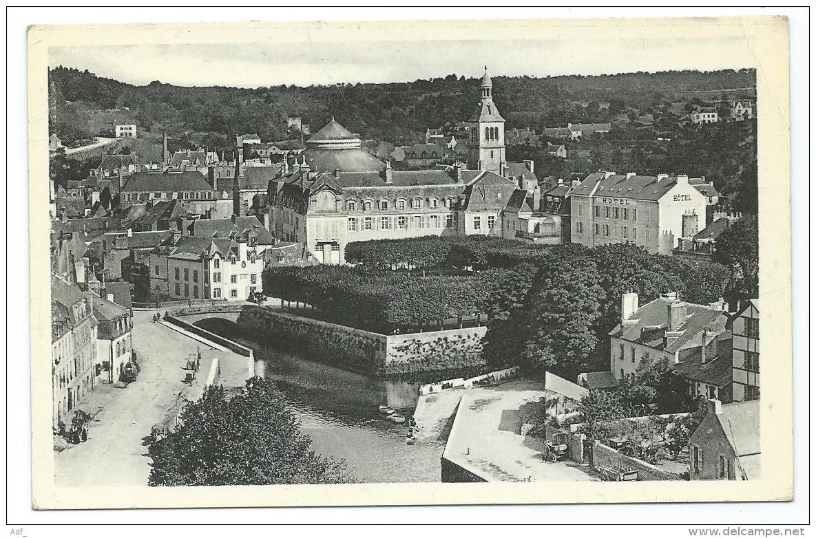 CPSM QUIMPERLE, VUE GENERALE DE LA BASSE VILLE, LA LAITA, Format 9 Cm Sur 14 Cm Environ, FINISTERE 29 - Quimperlé