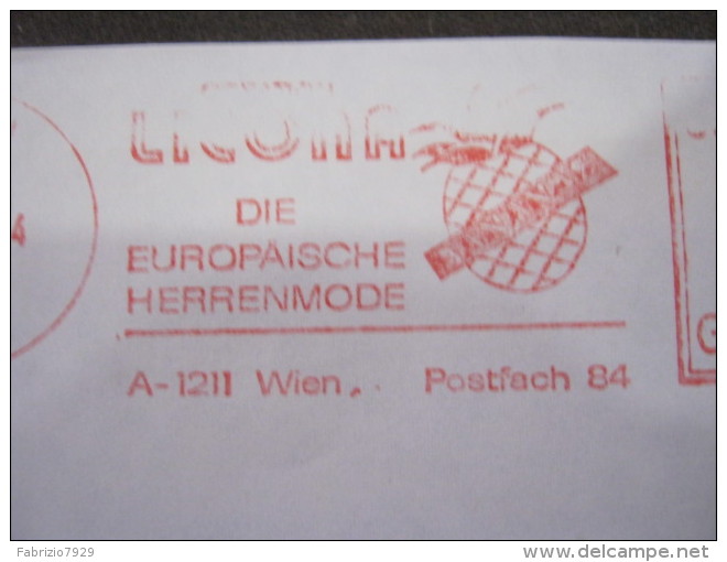 AM4 METER STAMP AFFR. MECCANICA - 1984 AUSTRIA OSTERREICH WIEN VIENNA CREATION LICONA EUROPA MODA ANANAS - Tessili