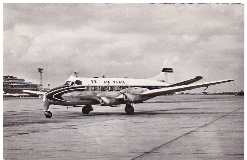 Cpsm Dentelée Avion De Havilland H D 114 Type Héron Orly - Certificat De Vol Cie Air Paris - 1946-....: Moderne