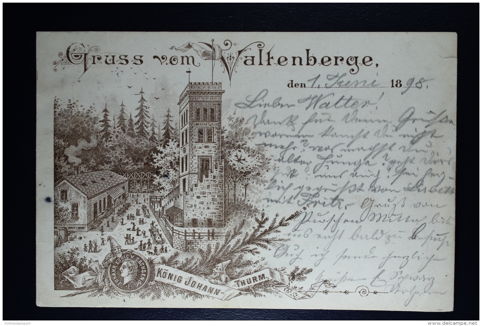 Belgium German Postcard Valtenberge To Gent, 1898 OPBTX 3 + 4 - Briefe U. Dokumente