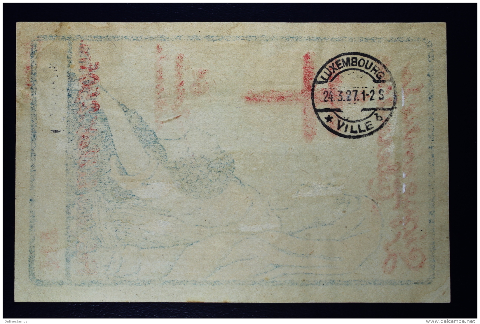 Belgium TBC Lottery Ticket  1926 Cancel Luxembourg - Briefe U. Dokumente